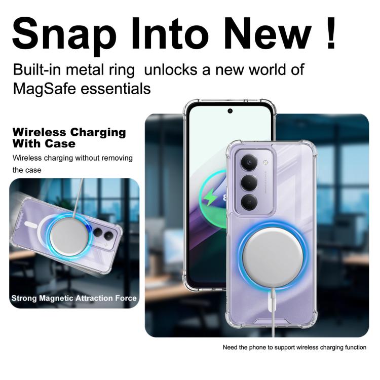 For Redmi 15 5G Global 169.5mm IMAK Space Shield PC + TPU Airbag Shockproof MagSafe Phone Case - Transparent