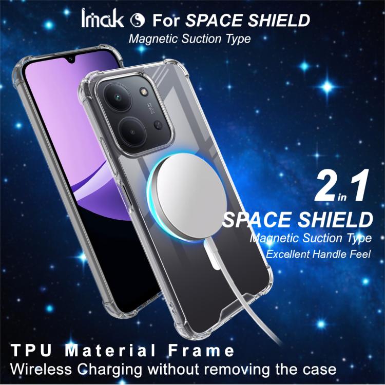 For Redmi 15C 5G/4G Global 171mm IMAK Space Shield PC + TPU Airbag Shockproof MagSafe Phone Case - Transparent