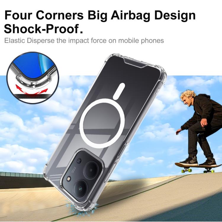 For Redmi 15C 5G/4G Global 171mm IMAK Space Shield PC + TPU Airbag Shockproof MagSafe Phone Case - Transparent