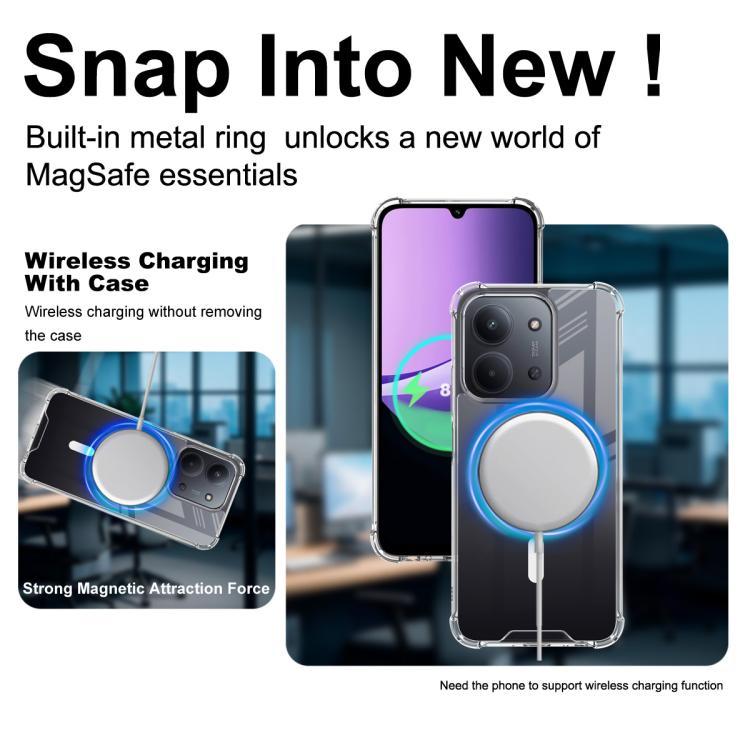 For Redmi 15C 5G/4G EU 173mm IMAK Space Shield PC + TPU Airbag Shockproof MagSafe Phone Case - Transparent