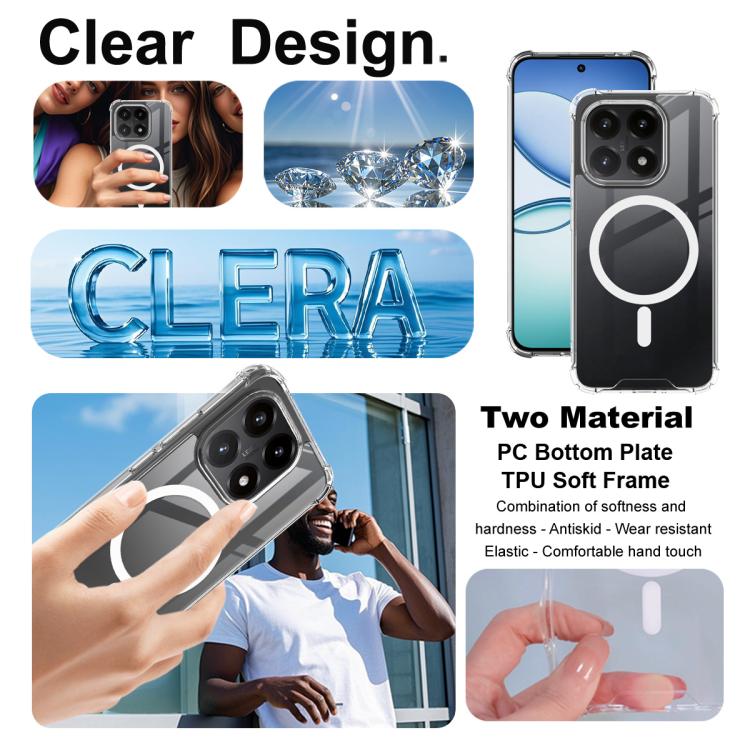 For Xiaomi 15T 5G IMAK Space Shield PC + TPU Airbag Shockproof MagSafe Phone Case - Transparent