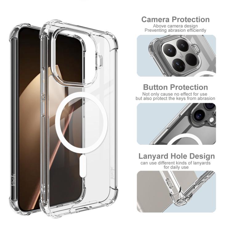 For Xiaomi 15T Pro 5G IMAK Space Shield PC + TPU Airbag Shockproof MagSafe Phone Case - Transparent