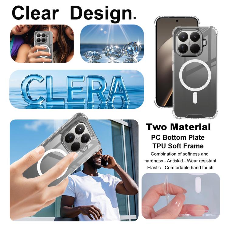 For Xiaomi 15T Pro 5G IMAK Space Shield PC + TPU Airbag Shockproof MagSafe Phone Case - Transparent