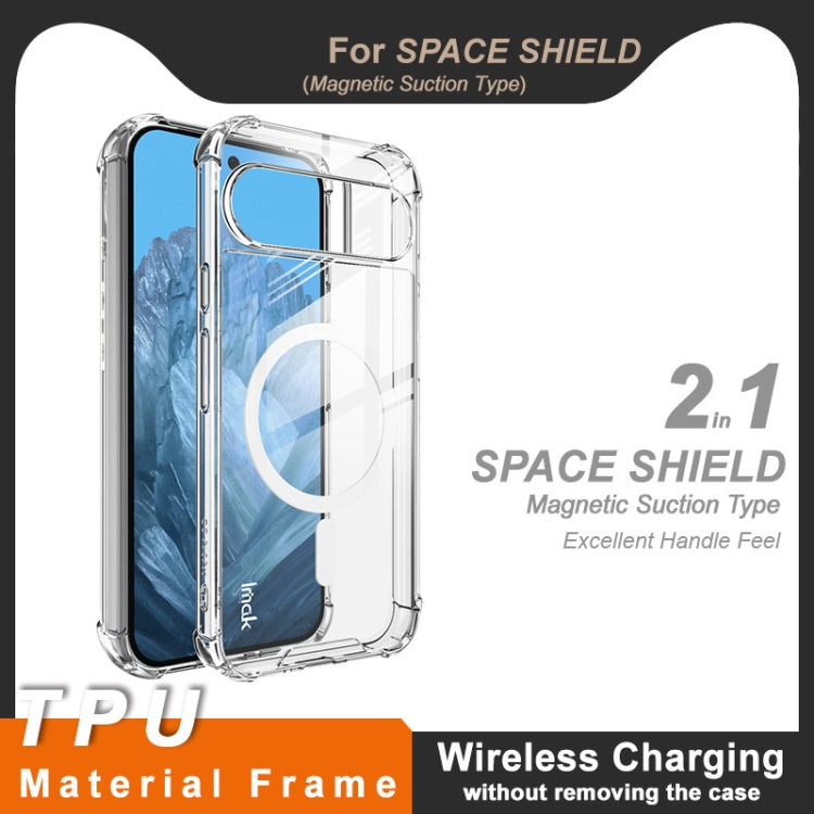 For Google Pixel 9 / 9 Pro IMAK Space Shield PC + TPU Airbag Shockproof MagSafe Phone Case - Transparent