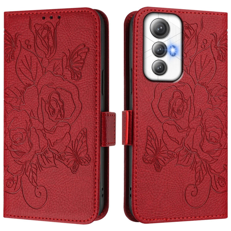 For Cubot Max 5 Embossed Rose RFID Anti-theft Leather Phone Case