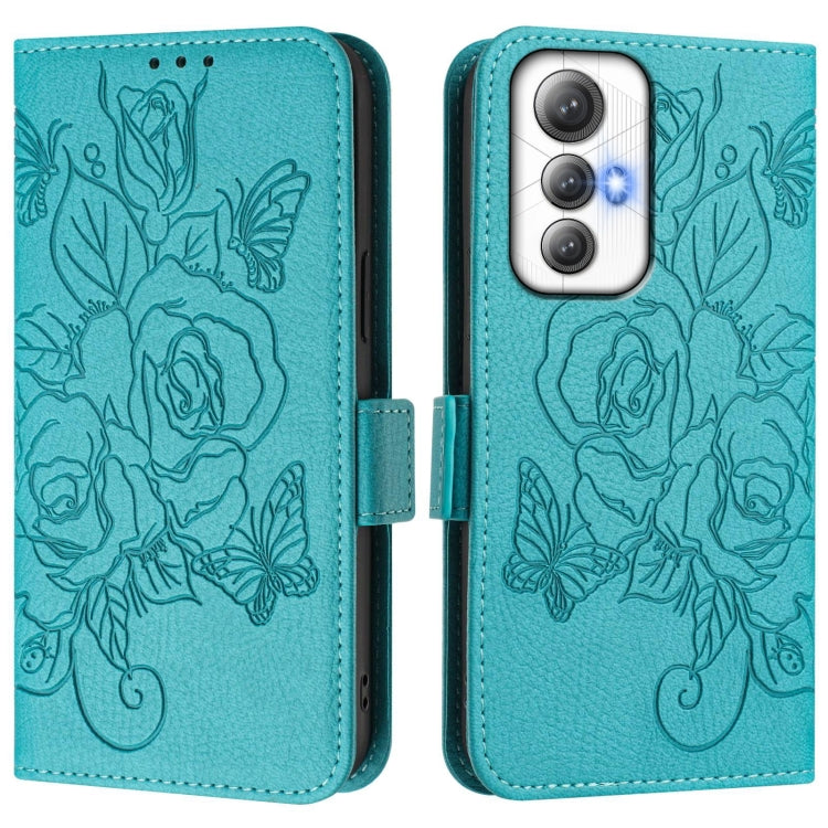 For Cubot Max 5 Embossed Rose RFID Anti-theft Leather Phone Case