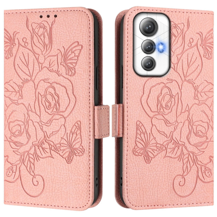 For Cubot Max 5 Embossed Rose RFID Anti-theft Leather Phone Case