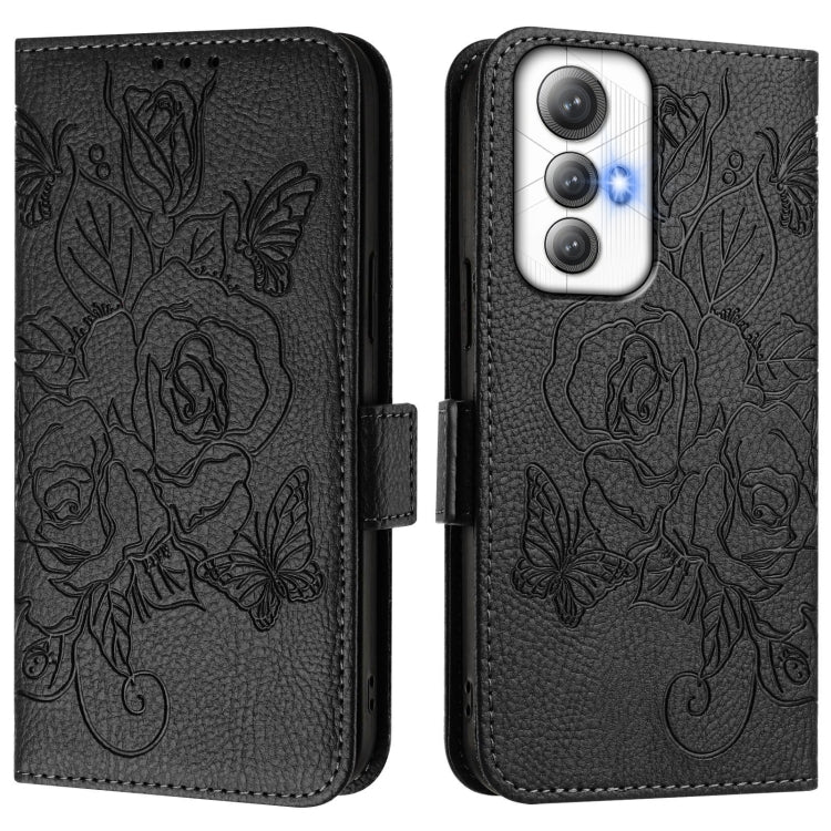 For Cubot Max 5 Embossed Rose RFID Anti-theft Leather Phone Case