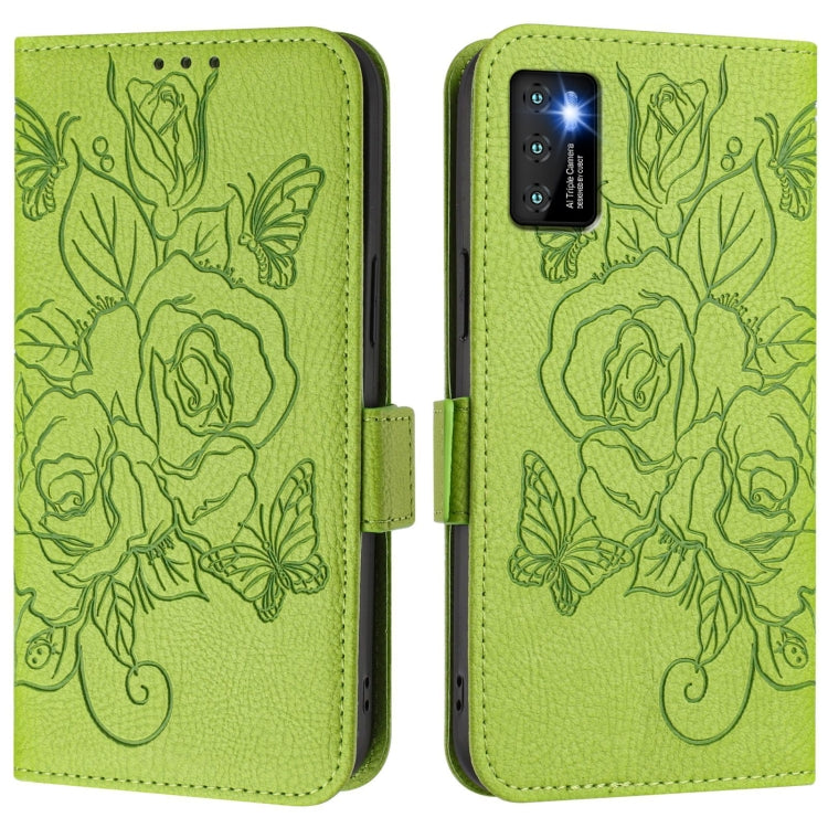 For Cubot P50 Embossed Rose RFID Anti-theft Leather Phone Case