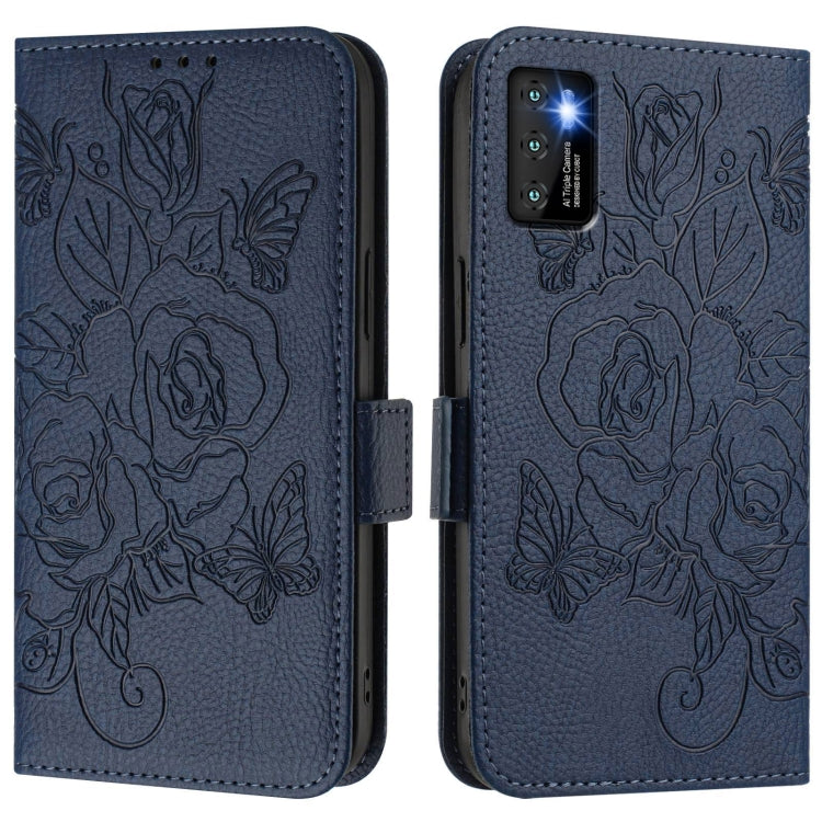 For Cubot P50 Embossed Rose RFID Anti-theft Leather Phone Case
