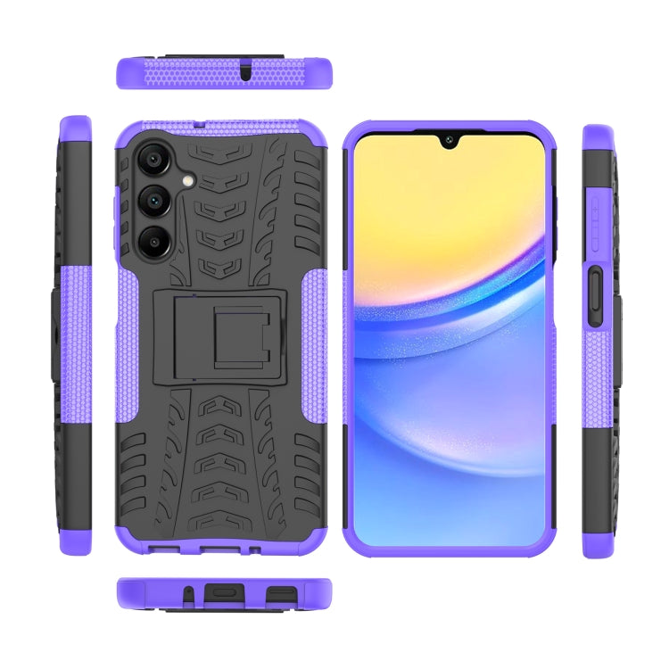 For Samsung Galaxy A16 5G Tire Texture TPU + PC Phone Case with Holder