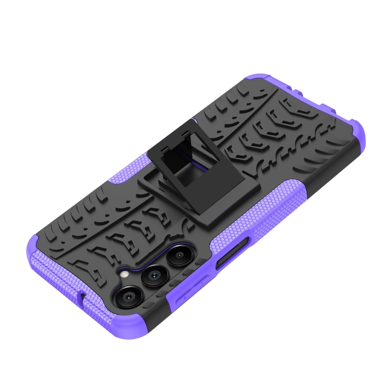 For Samsung Galaxy A16 5G Tire Texture TPU + PC Phone Case with Holder