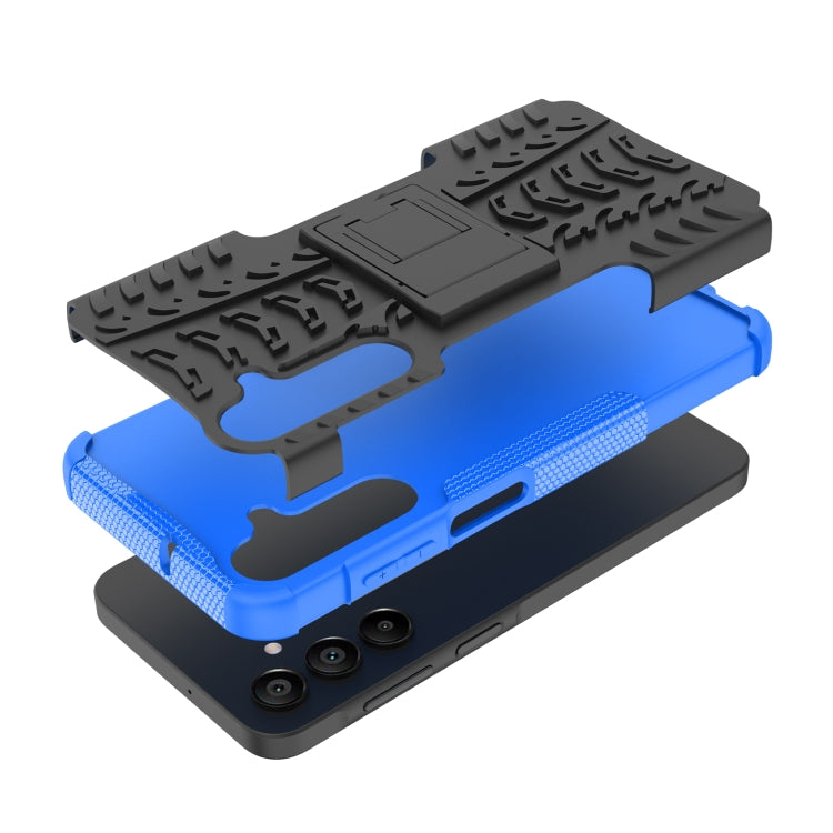 For Samsung Galaxy A16 5G Tire Texture TPU + PC Phone Case with Holder