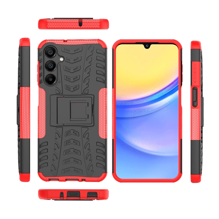 For Samsung Galaxy A16 5G Tire Texture TPU + PC Phone Case with Holder