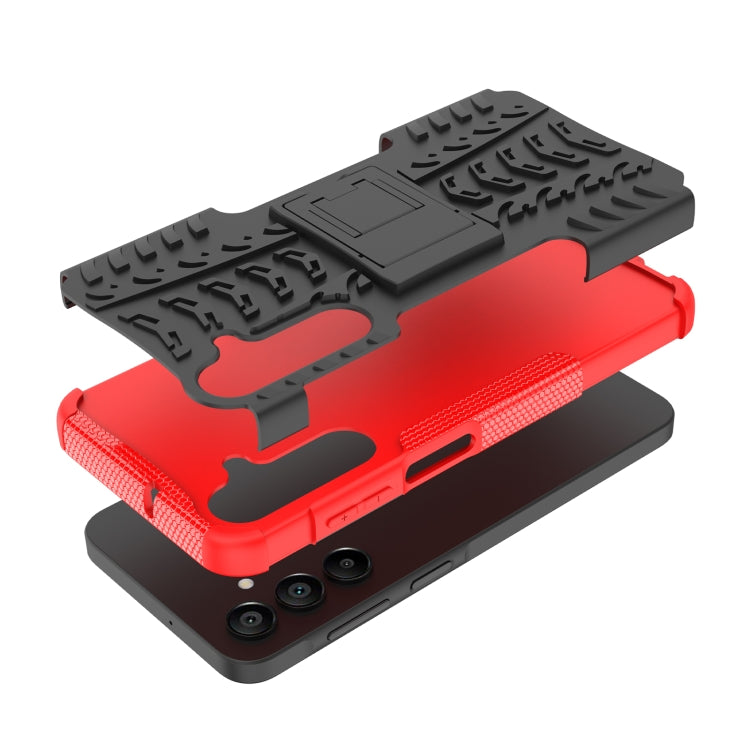 For Samsung Galaxy A16 5G Tire Texture TPU + PC Phone Case with Holder
