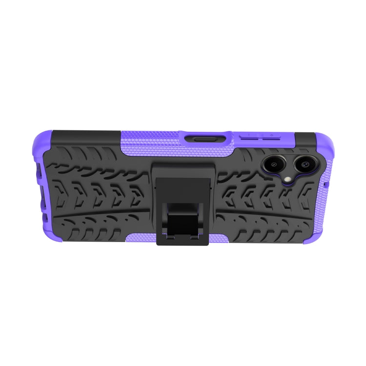 For Samsung Galaxy A06 4G Tire Texture TPU + PC Phone Case with Holder