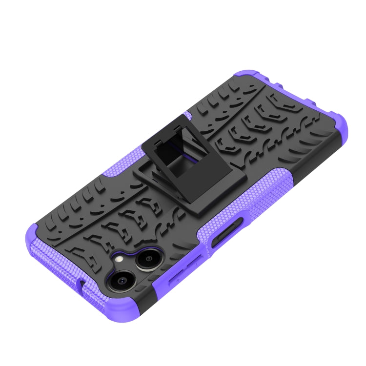 For Samsung Galaxy A06 4G Tire Texture TPU + PC Phone Case with Holder