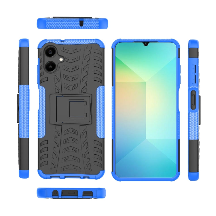 For Samsung Galaxy A06 4G Tire Texture TPU + PC Phone Case with Holder