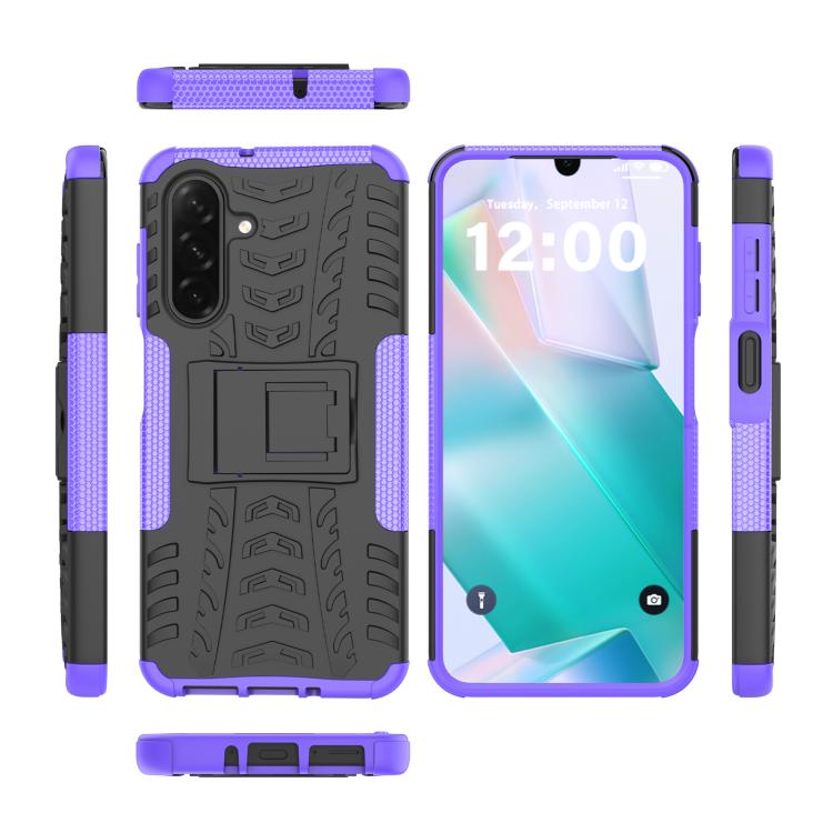 For Samsung Galaxy A26 5G Tire Texture TPU + PC Phone Case with Holder