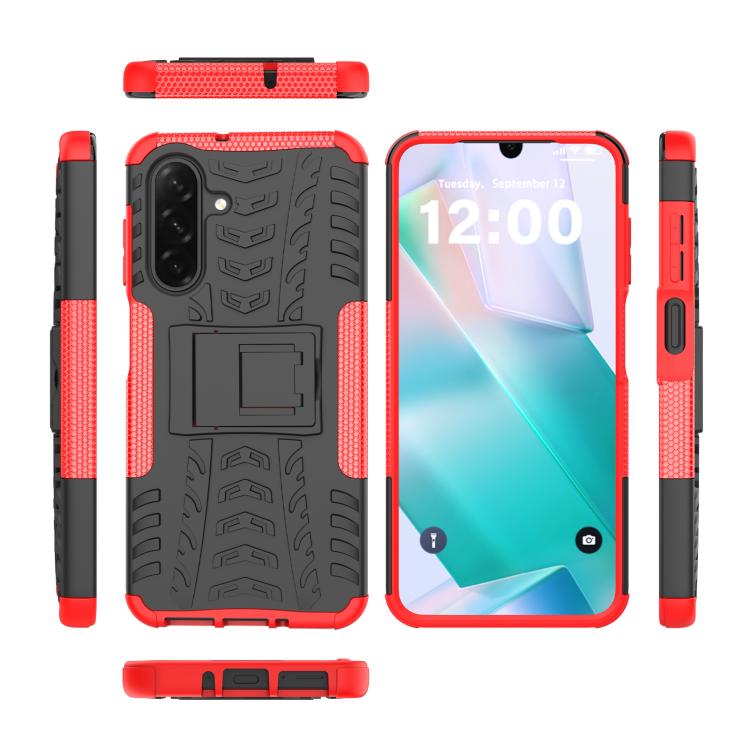 For Samsung Galaxy A26 5G Tire Texture TPU + PC Phone Case with Holder