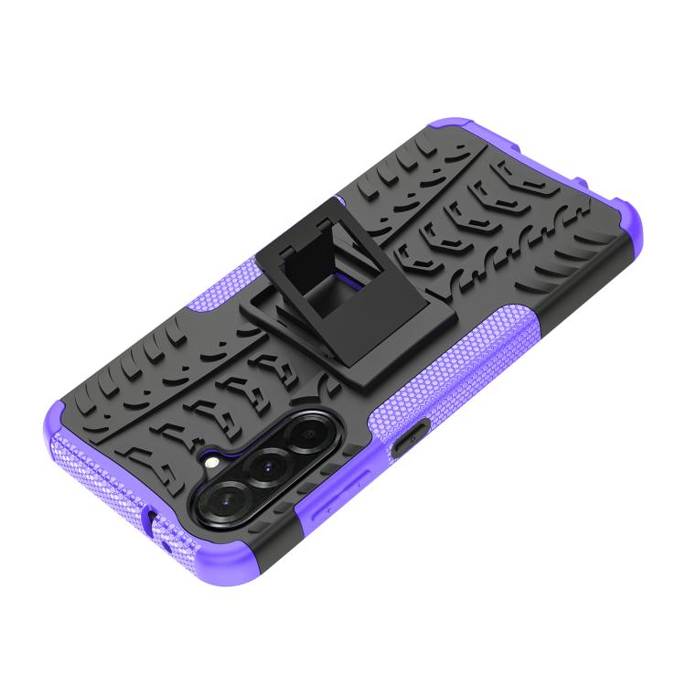 For Samsung Galaxy A36 5G Tire Texture TPU + PC Phone Case with Holder