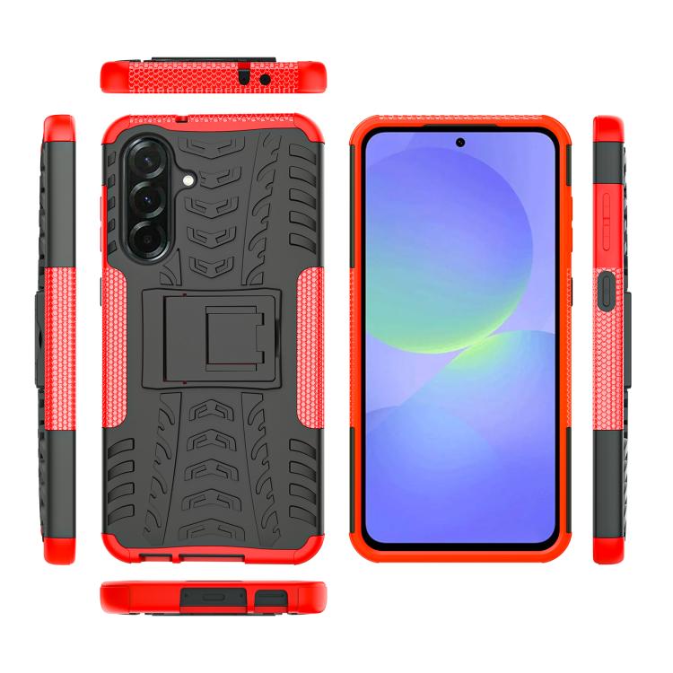 For Samsung Galaxy A36 5G Tire Texture TPU + PC Phone Case with Holder