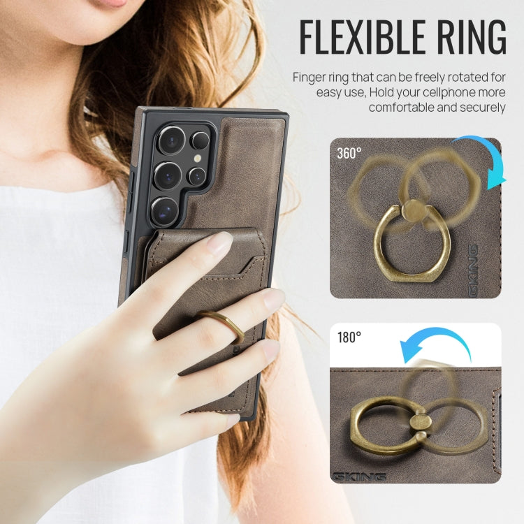 For Samsung Galaxy S24 Ultra 5G MAGKING K1 MagSafe Detachable Wallet RFID Back Cover Phone Case