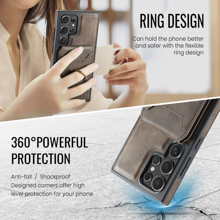 For Samsung Galaxy S24 Ultra 5G MAGKING K1 MagSafe Detachable Wallet RFID Back Cover Phone Case