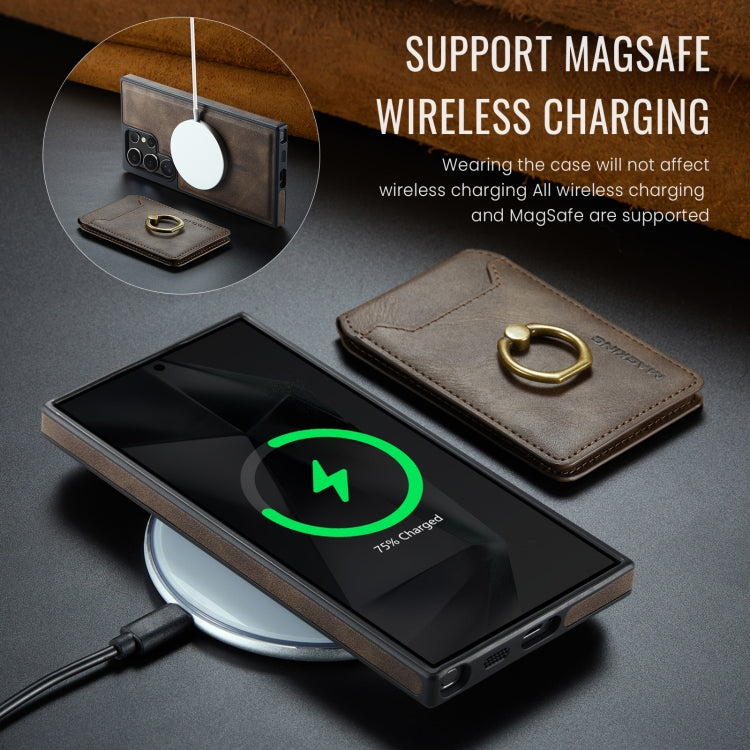 For Samsung Galaxy S24 Ultra 5G MAGKING K1 MagSafe Detachable Wallet RFID Back Cover Phone Case