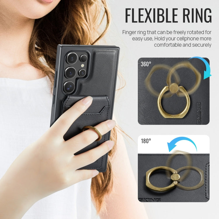 For Samsung Galaxy S24 Ultra 5G MAGKING K1 MagSafe Detachable Wallet RFID Back Cover Phone Case