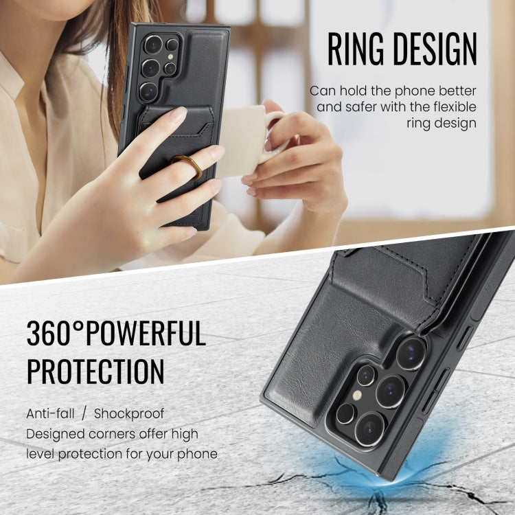 For Samsung Galaxy S24 Ultra 5G MAGKING K1 MagSafe Detachable Wallet RFID Back Cover Phone Case