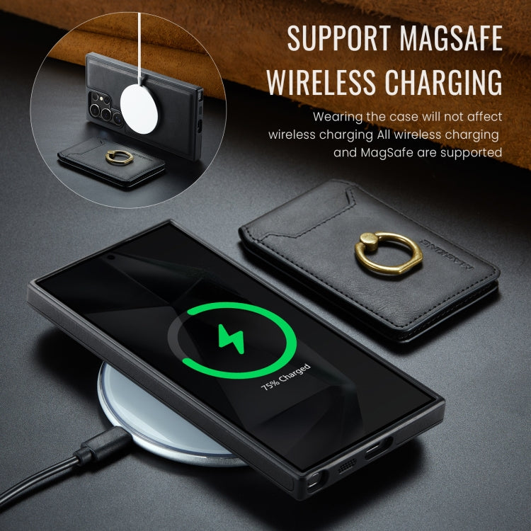 For Samsung Galaxy S24 Ultra 5G MAGKING K1 MagSafe Detachable Wallet RFID Back Cover Phone Case