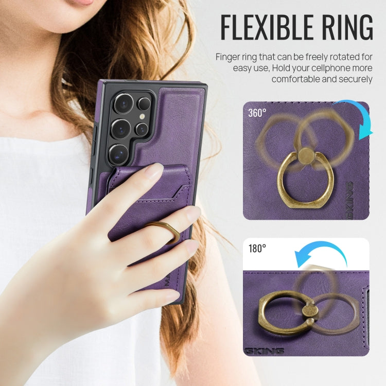 For Samsung Galaxy S24 Ultra 5G MAGKING K1 MagSafe Detachable Wallet RFID Back Cover Phone Case