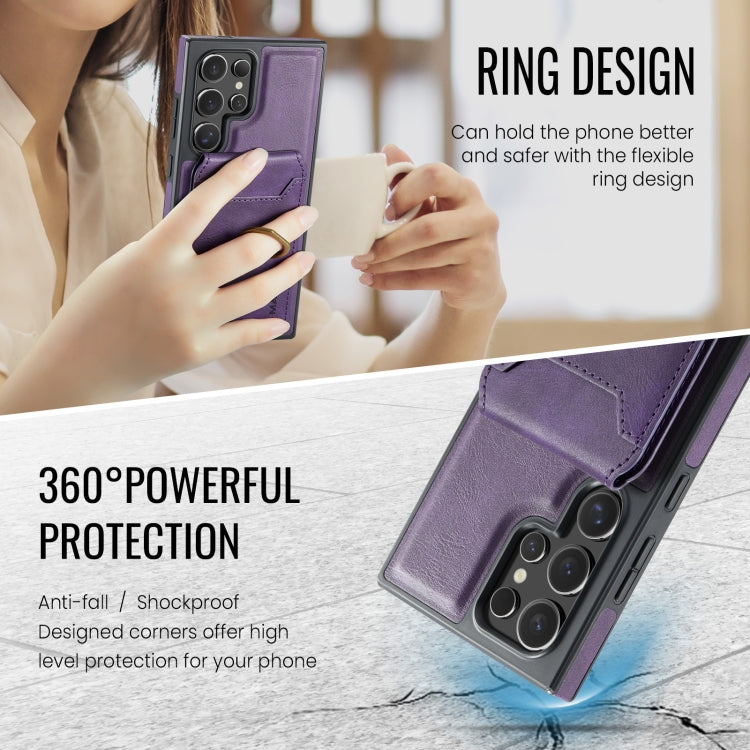 For Samsung Galaxy S24 Ultra 5G MAGKING K1 MagSafe Detachable Wallet RFID Back Cover Phone Case