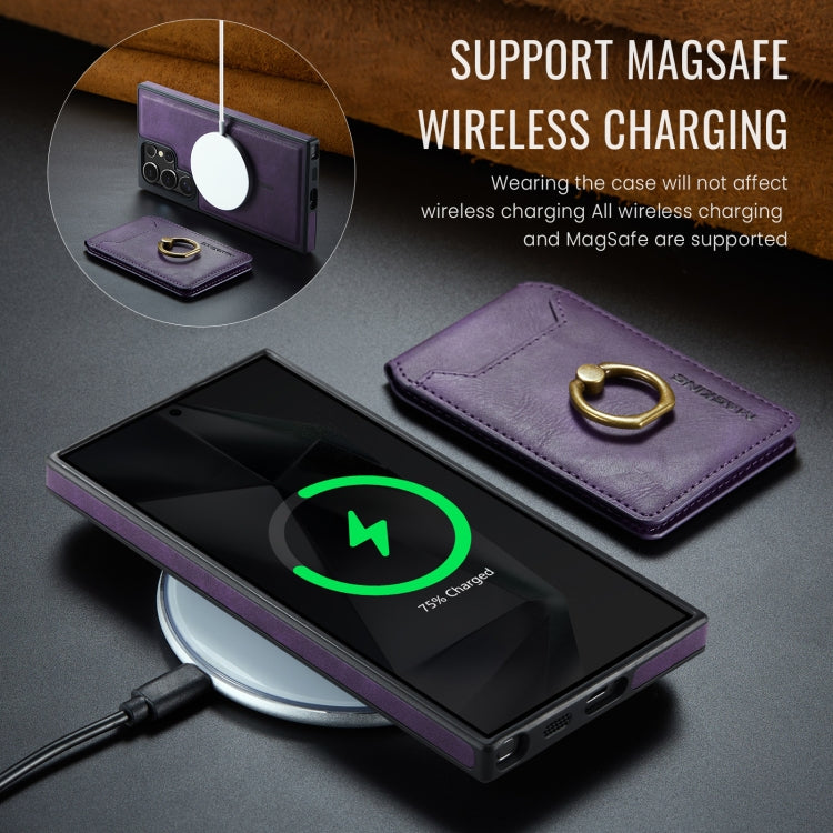 For Samsung Galaxy S24 Ultra 5G MAGKING K1 MagSafe Detachable Wallet RFID Back Cover Phone Case
