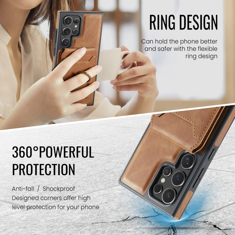 For Samsung Galaxy S24 Ultra 5G MAGKING K1 MagSafe Detachable Wallet RFID Back Cover Phone Case