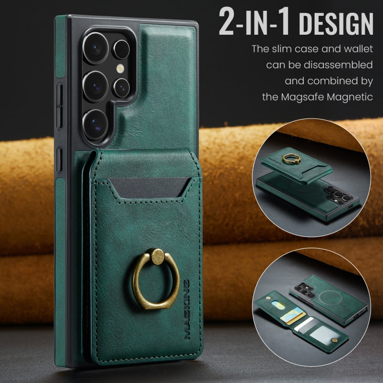 For Samsung Galaxy S24 Ultra 5G MAGKING K1 MagSafe Detachable Wallet RFID Back Cover Phone Case