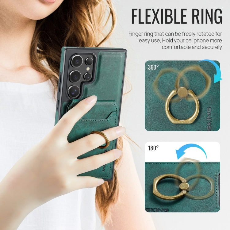 For Samsung Galaxy S24 Ultra 5G MAGKING K1 MagSafe Detachable Wallet RFID Back Cover Phone Case