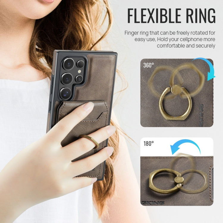 For Samsung Galaxy S23 Ultra 5G MAGKING K1 MagSafe Detachable Wallet RFID Back Cover Phone Case