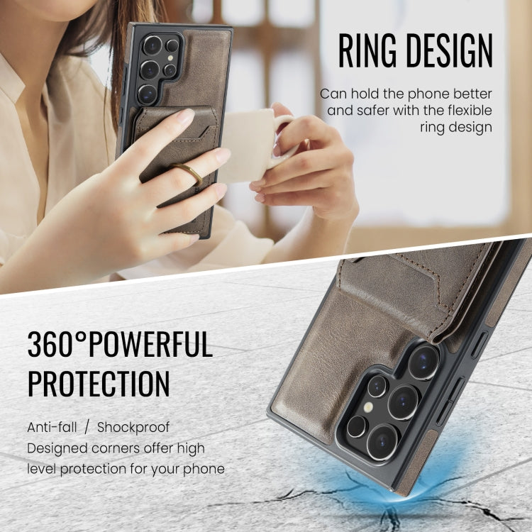 For Samsung Galaxy S23 Ultra 5G MAGKING K1 MagSafe Detachable Wallet RFID Back Cover Phone Case