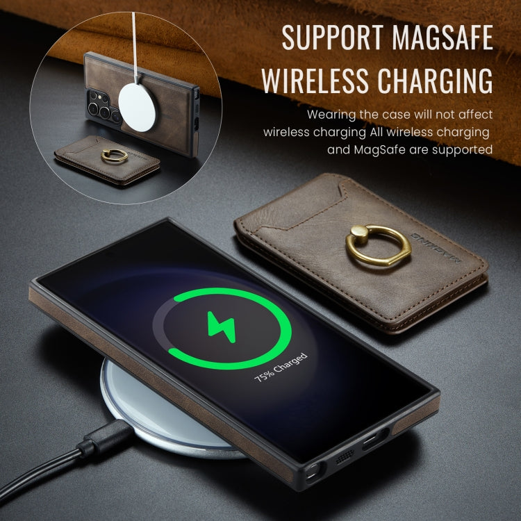 For Samsung Galaxy S23 Ultra 5G MAGKING K1 MagSafe Detachable Wallet RFID Back Cover Phone Case