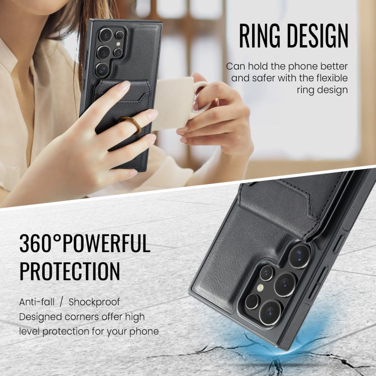 For Samsung Galaxy S23 Ultra 5G MAGKING K1 MagSafe Detachable Wallet RFID Back Cover Phone Case