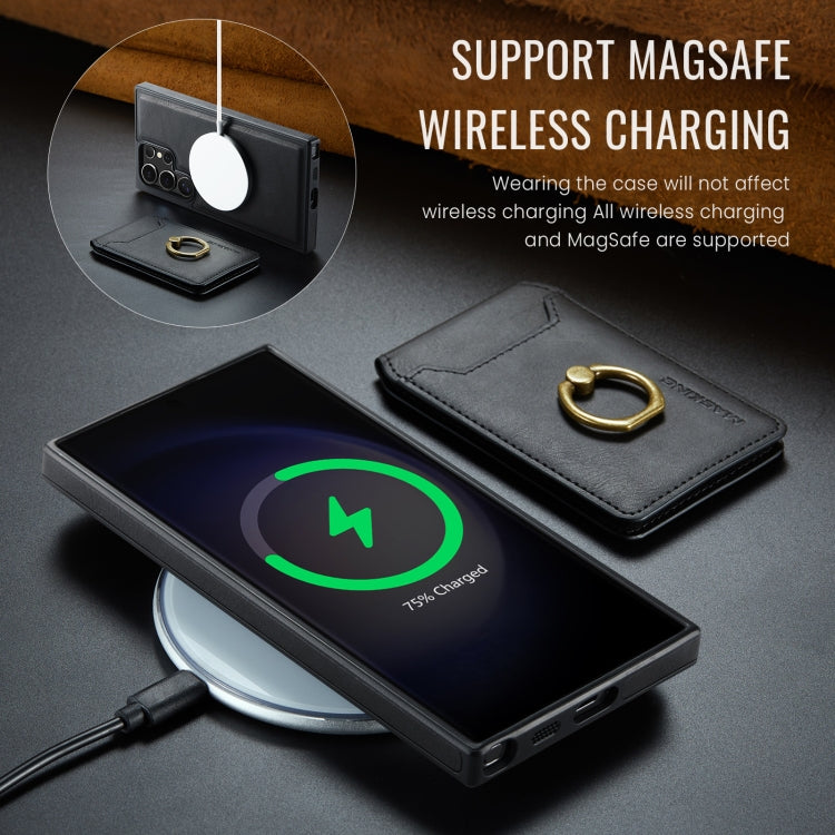 For Samsung Galaxy S23 Ultra 5G MAGKING K1 MagSafe Detachable Wallet RFID Back Cover Phone Case