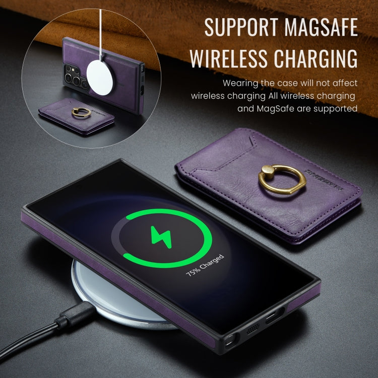 For Samsung Galaxy S23 Ultra 5G MAGKING K1 MagSafe Detachable Wallet RFID Back Cover Phone Case