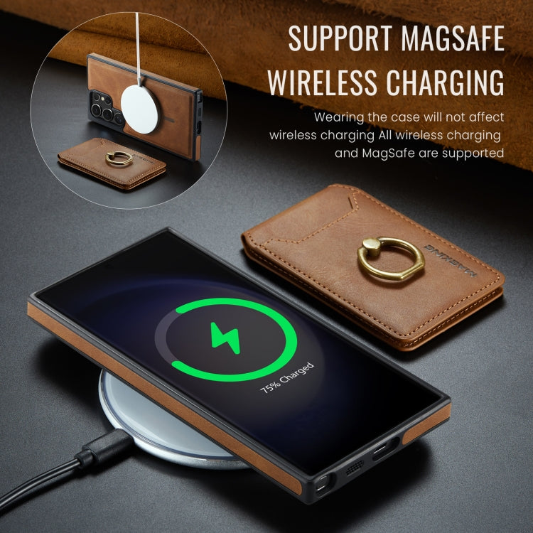 For Samsung Galaxy S23 Ultra 5G MAGKING K1 MagSafe Detachable Wallet RFID Back Cover Phone Case