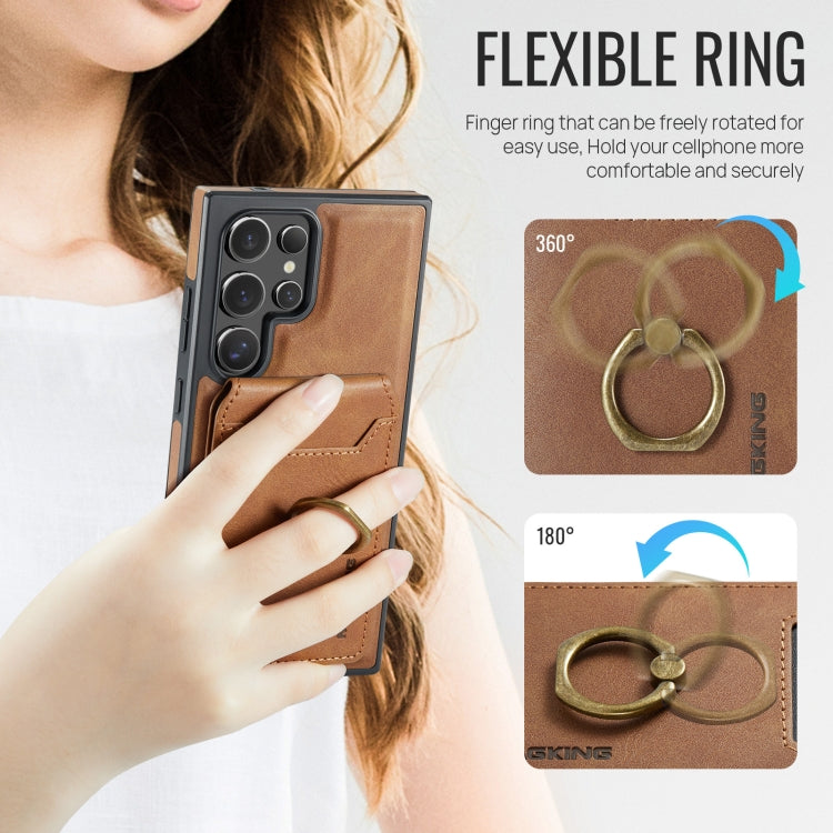 For Samsung Galaxy S23 Ultra 5G MAGKING K1 MagSafe Detachable Wallet RFID Back Cover Phone Case
