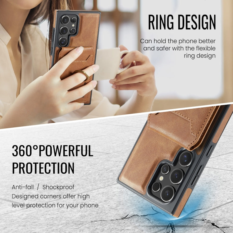 For Samsung Galaxy S23 Ultra 5G MAGKING K1 MagSafe Detachable Wallet RFID Back Cover Phone Case