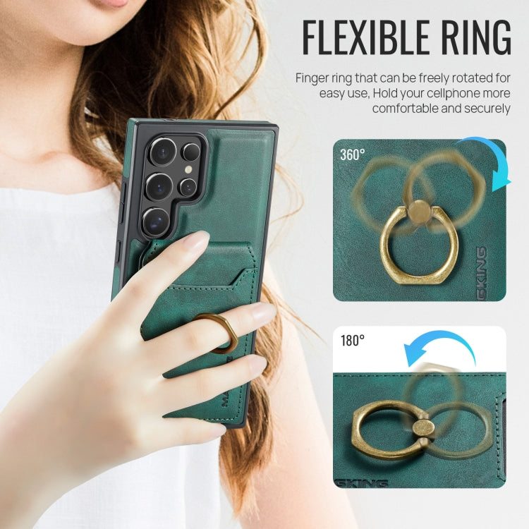 For Samsung Galaxy S23 Ultra 5G MAGKING K1 MagSafe Detachable Wallet RFID Back Cover Phone Case