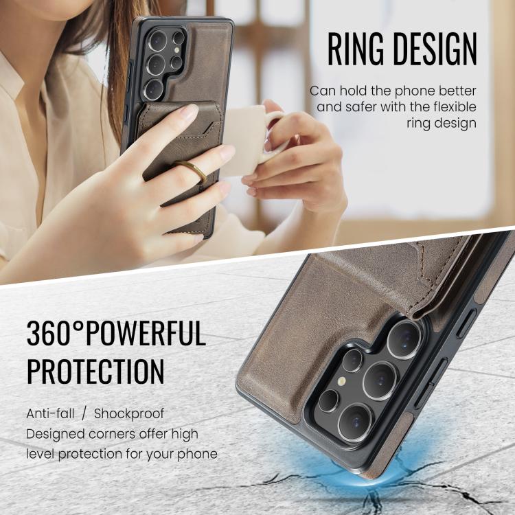 For Samsung Galaxy S25 Ultra 5G MAGKING K1 MagSafe Detachable Wallet RFID Back Cover Phone Case