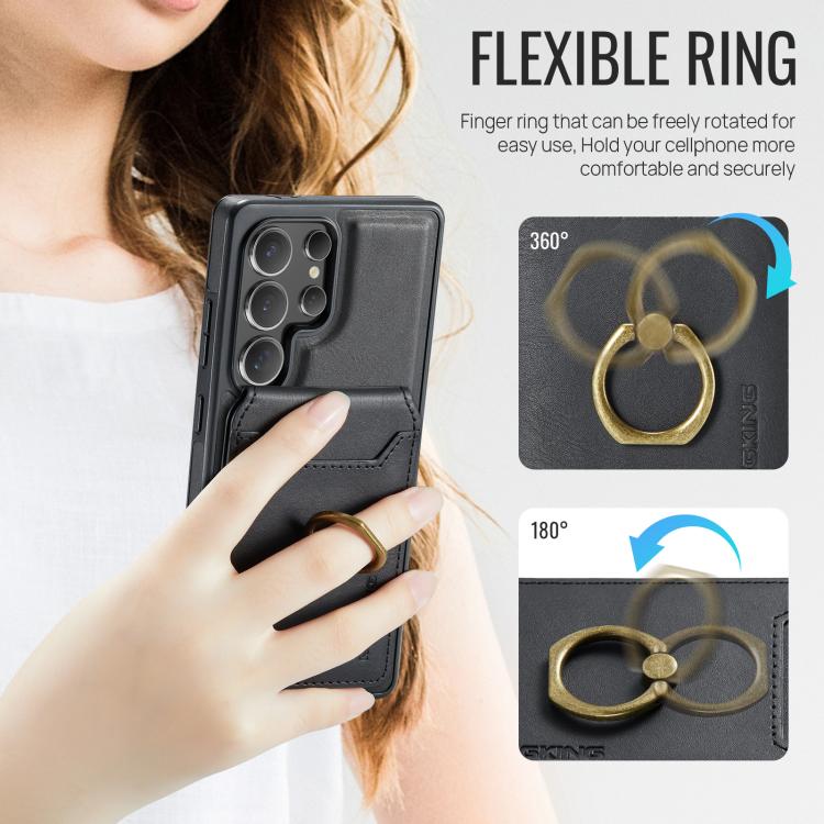 For Samsung Galaxy S25 Ultra 5G MAGKING K1 MagSafe Detachable Wallet RFID Back Cover Phone Case